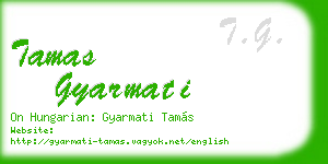 tamas gyarmati business card