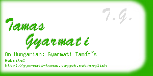 tamas gyarmati business card